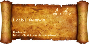 Loibl Amanda névjegykártya
